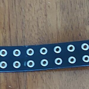 Black Leather L.E.I. Belt with silver holes